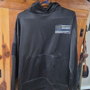 Rothco Black Hoodie with Flag Patch
